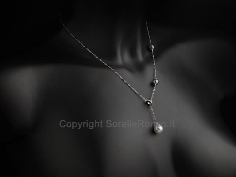 COLLANA IN ORO CON PERLE Ø10MM
